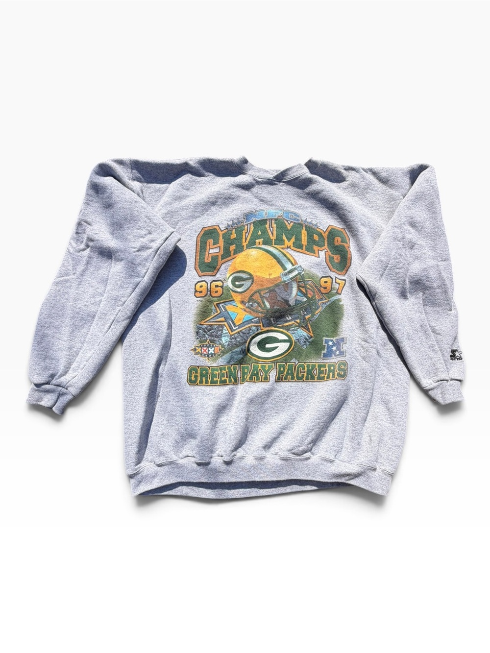 Vintage 1996 Green Bay Packers Super Bowl XXXI Champs Starter Sweatshirt XL